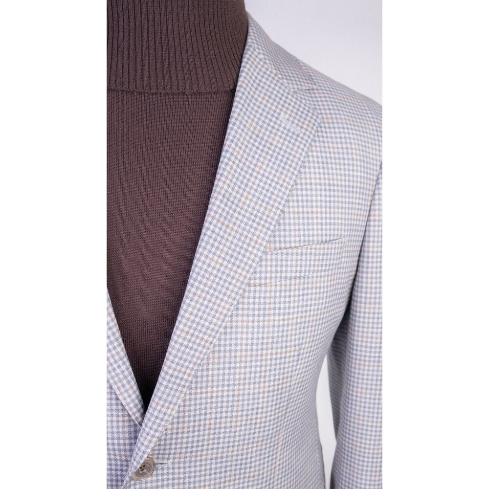 Bonobos Blazer Size 38S Plaid Standar Fit Sport Coat Jacket Blazer Wool Check - Picture 4 of 13